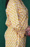 Ethnic Printed Mirror Work Pure Cotton Kurti
