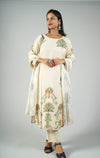 Sequins work Hand Painted Pure Cotton Designer Suit Set with Printed Dupatta