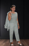 Geometric Printed Three Piece Pure Cotton Co Ords Set