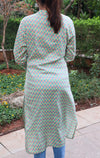 Ethnic Printed Sequins Work Pure Cotton Kurti