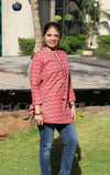 Ethnic Printed Mirror Work Pure Cotton Kurti