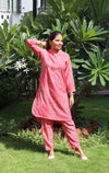 Mirror work Muslin Silk Ethnic Printed Co Ords Sets