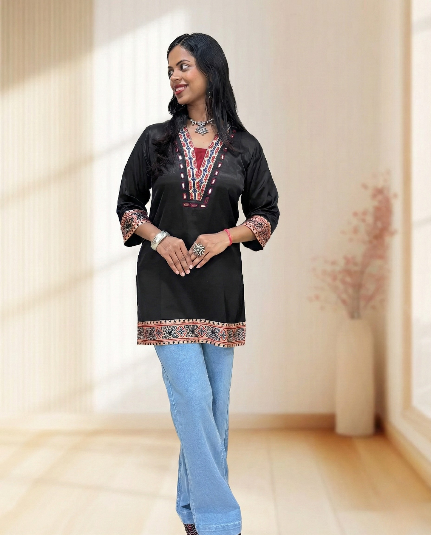 Ananya Mashru Silk Short Kurti