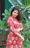Floral Printed Pure Cotton Kurti set
