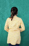 Ethnic Printed Mirror Work Pure Cotton Kurti