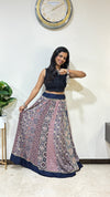 Vegetable Dyed Premium Cotton Ajrakh 6 Meter Flare Kalidar Alia Skirt