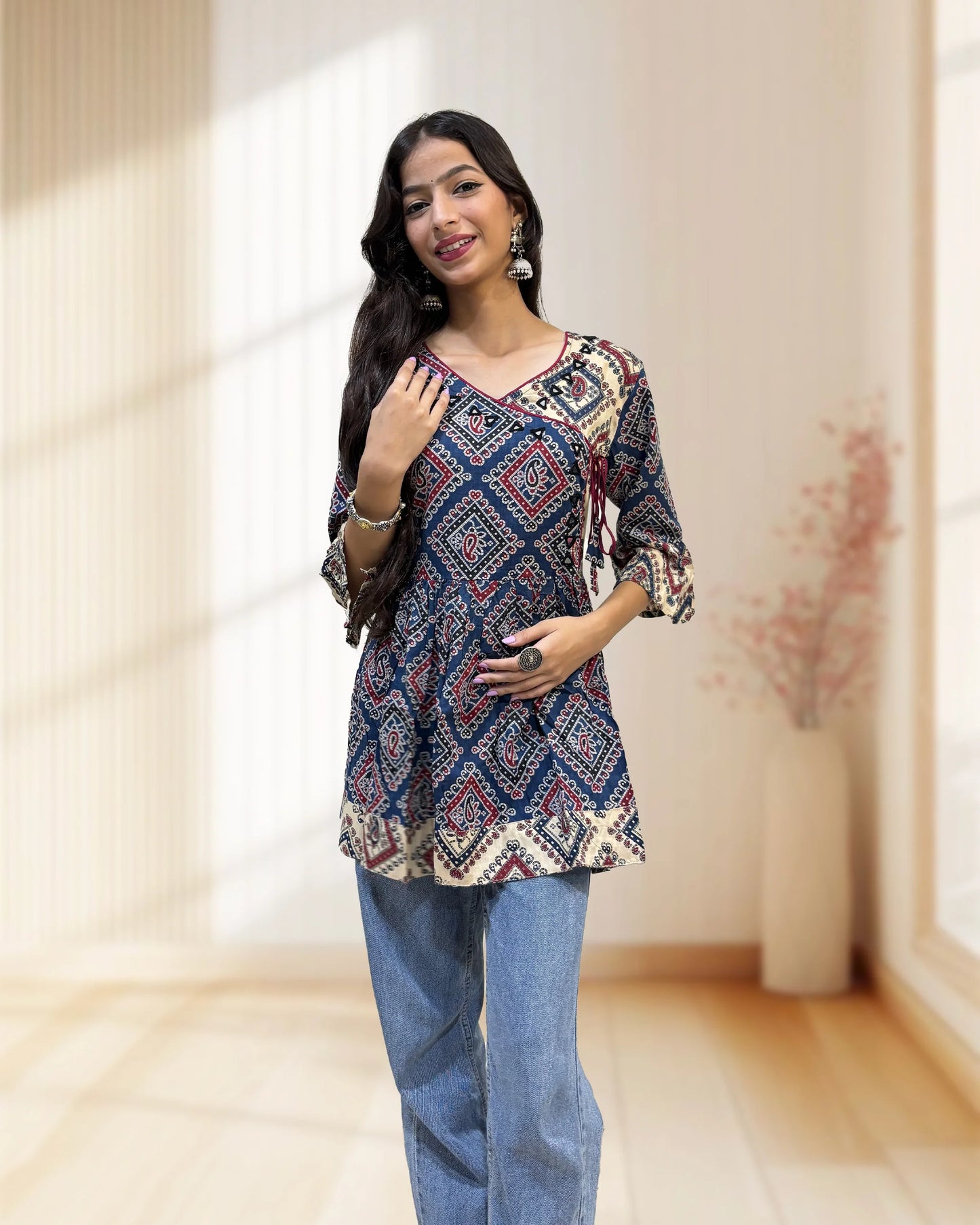 Sara Ajrakh Short Kurti