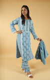 Mirror Work Pure Cotton Suit Set with Dupatta