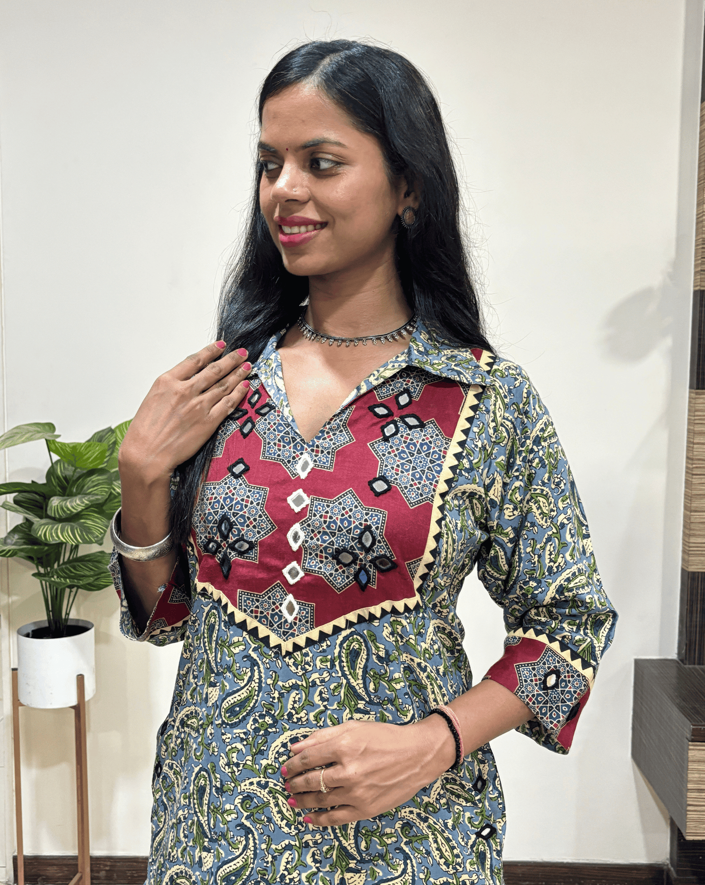 Vanya Ajrakh Long Kurti