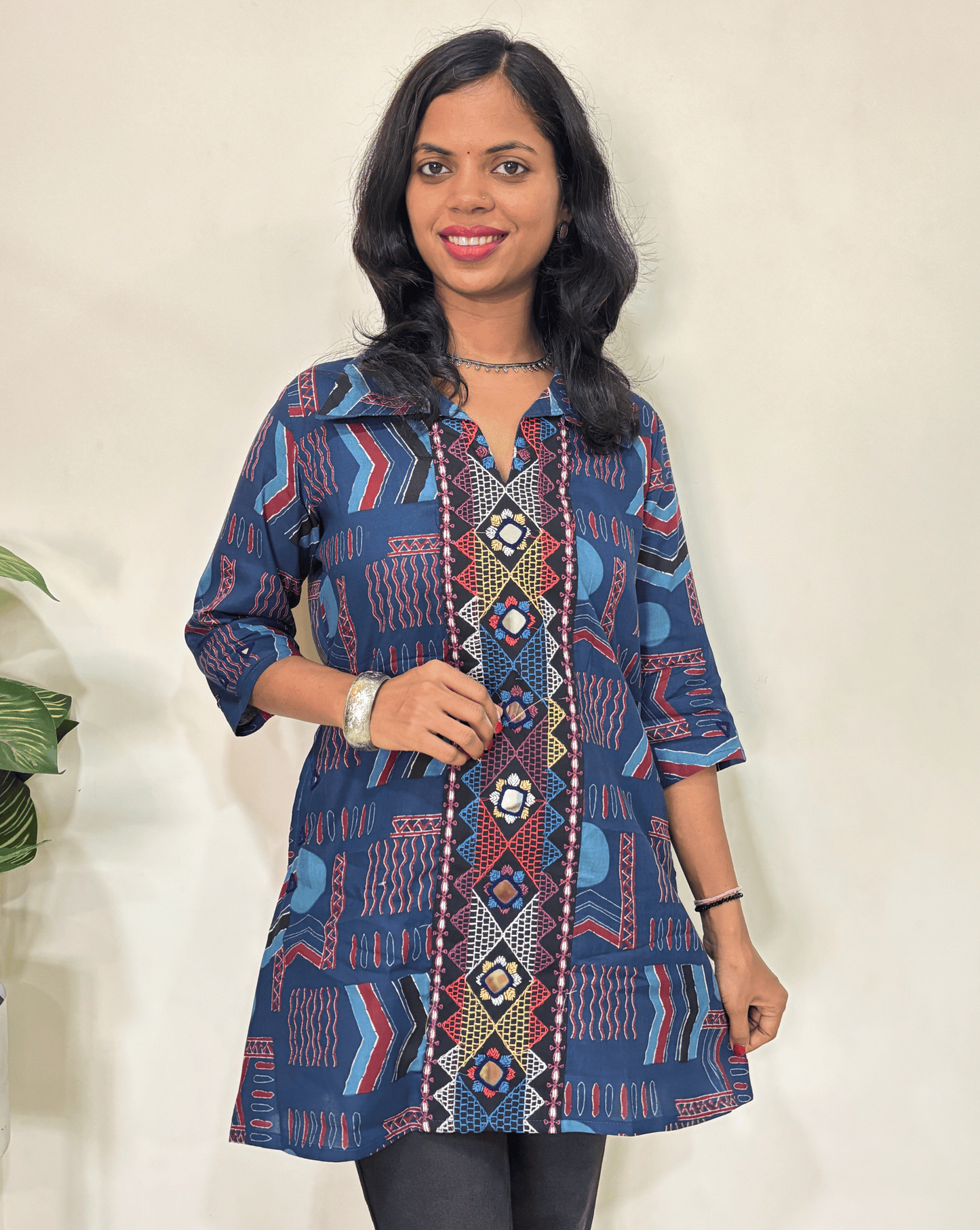 Ruhi Ajrakh Short Kurti