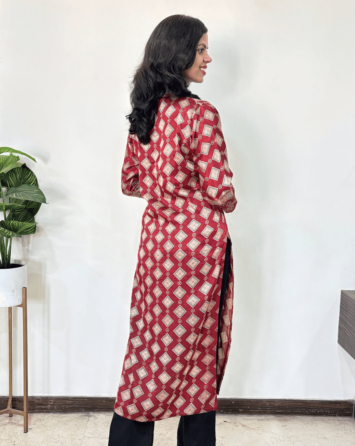 Preet Mashru Silk A-line Long Kurti