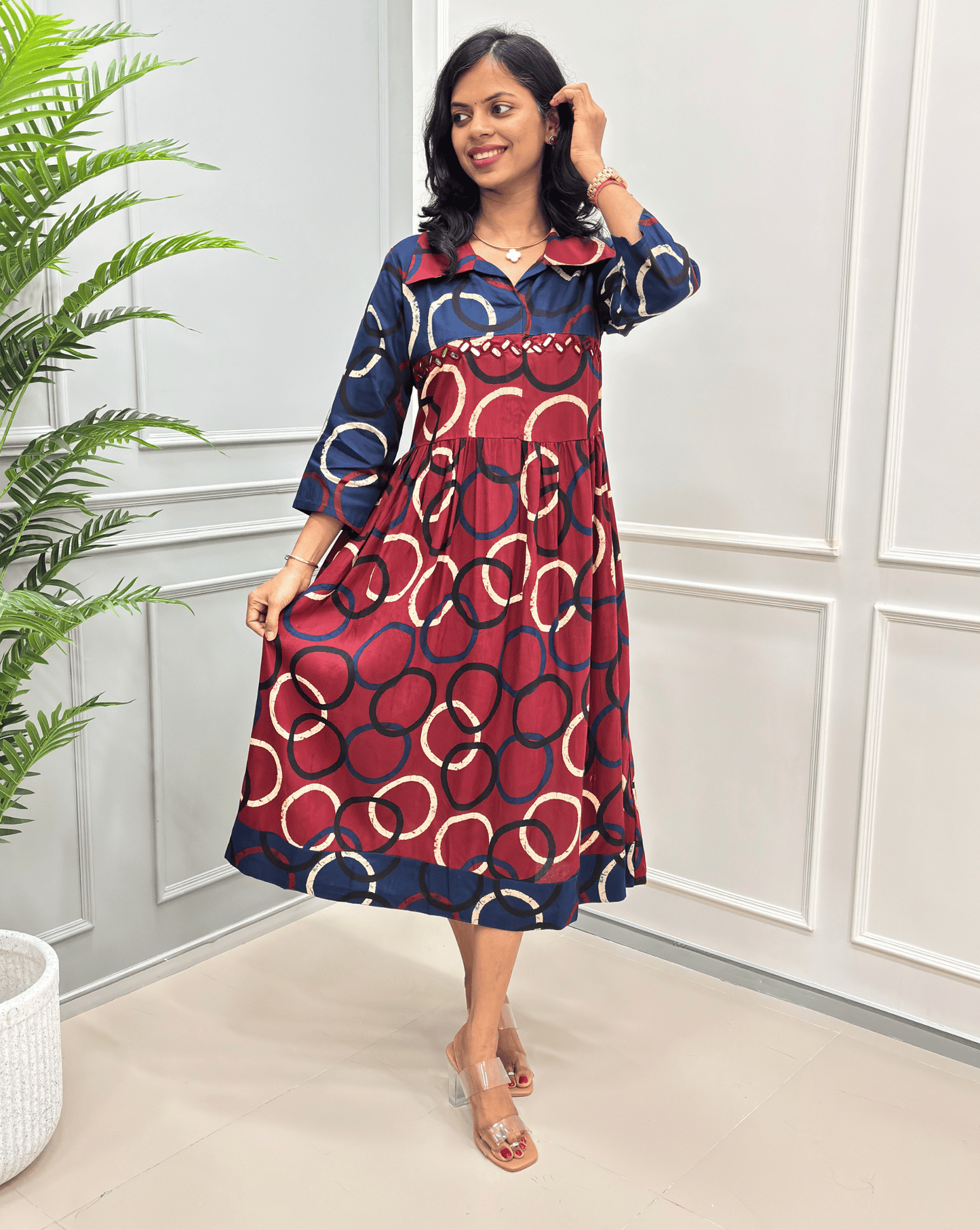 Diva Geometric A-line Long Kurti