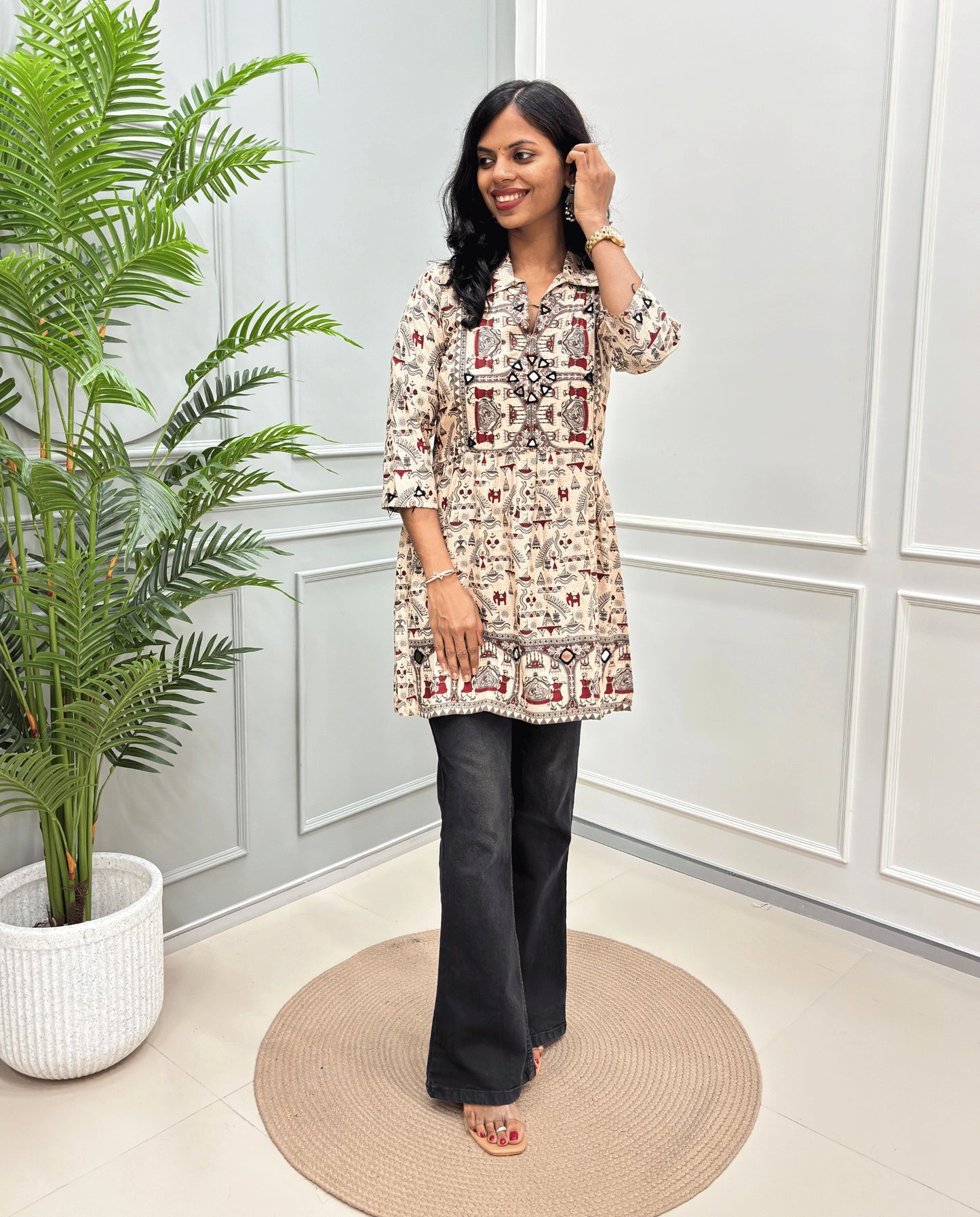 Alisha Warli Cotton Short Kurti