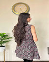 Ajrakh Kiara A-line Short Kurti with Mirror Work
