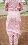 Mirror Work Floral Printed Pure Cotton Suit Set with Dupatta