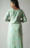 Floral Printed Mirror Work Pure Cotton Kurti 2Piece Set