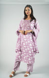 Thread Work Floral Printed Pure Cotton Suit Set with Dupatta
