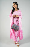 Sequins Work Batik Printed Pure Cotton Suit Set with Dupatta