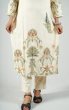 Sequins work Hand Painted Pure Cotton Designer Suit Set with Printed Dupatta