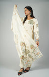 Sequins work Hand Painted Pure Cotton Designer Suit Set with Printed Dupatta