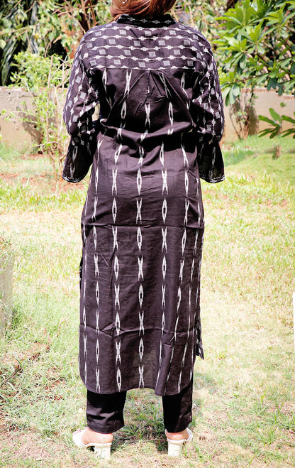 Sequins Work Premium Cotton Kurti Set