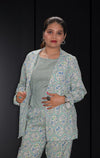 Geometric Printed Three Piece Pure Cotton Co Ords Set