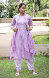 Sequins Work Batik Printed Pure Cotton Suit Set with Dupatta
