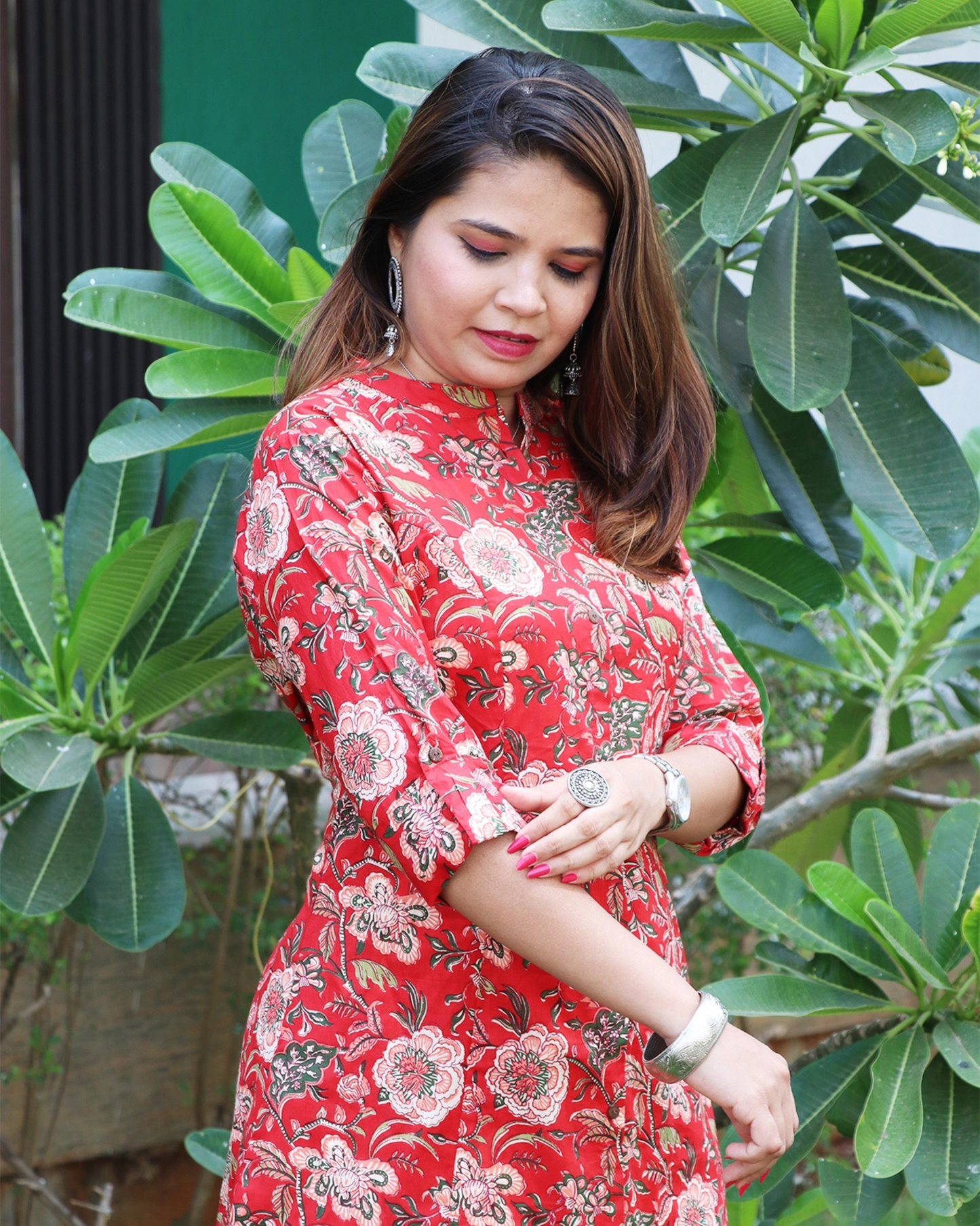 Red Premium Jaipuri Cotton Co-ord Set