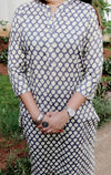 Ethnic Printed Sequins Work Pure Cotton Kurti
