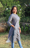 Ethnic Printed Sequins Work Pure Cotton Kurti