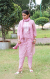 Mirror Work Floral Printed Pure Cotton Suit Set with Dupatta