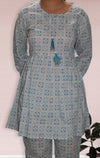 White Printed Pure Cotton Co Ord Set