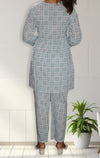 White Printed Pure Cotton Co Ord Set