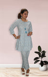 White Printed Pure Cotton Co Ord Set