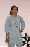 White Printed Pure Cotton Co Ord Set