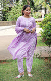 Sequins Work Batik Printed Pure Cotton Suit Set with Dupatta