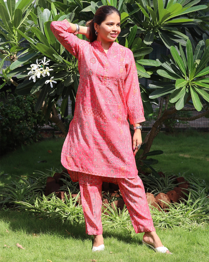 Muslin Silk Printed Co-Ord Sets