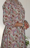 Mirror Work Floral Printed Pure Cotton Kurti set