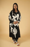 Abstract Printed Sequins Work Kurti Set