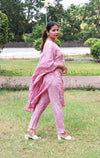 Mirror Work Floral Printed Pure Cotton Suit Set with Dupatta