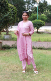 Mirror Work Floral Printed Pure Cotton Suit Set with Dupatta