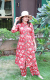 Floral Printed Pure Cotton Kurti set