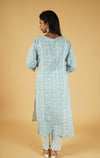 Block Printed Thread Work Pure Cotton Suit Set with Dupatta