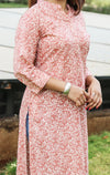 Ethnic Printed Sequins Work Pure Cotton Kurti