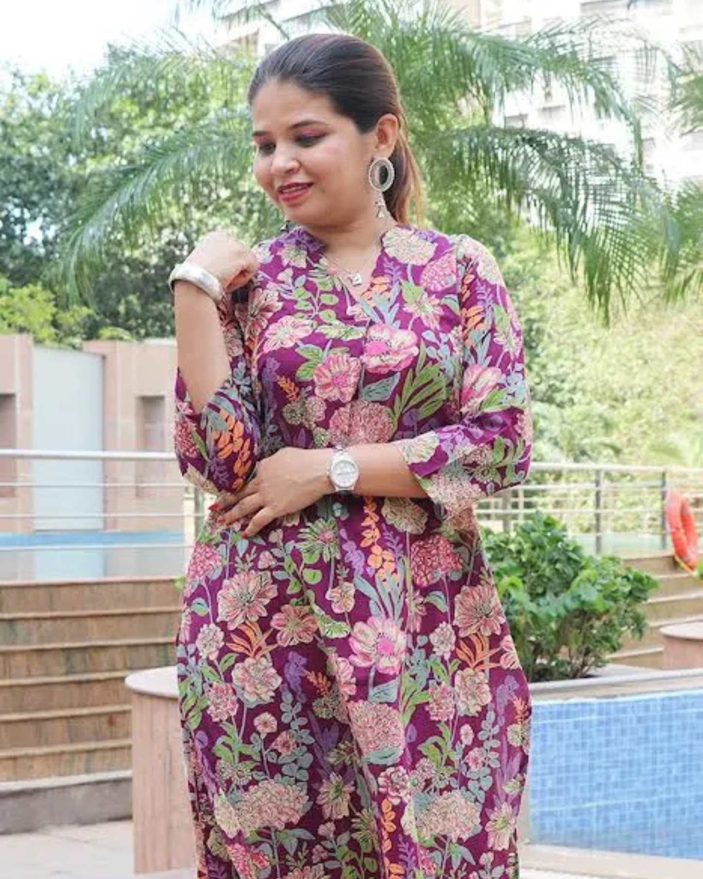 Floral Printed Premium Cotton Co-ord Set