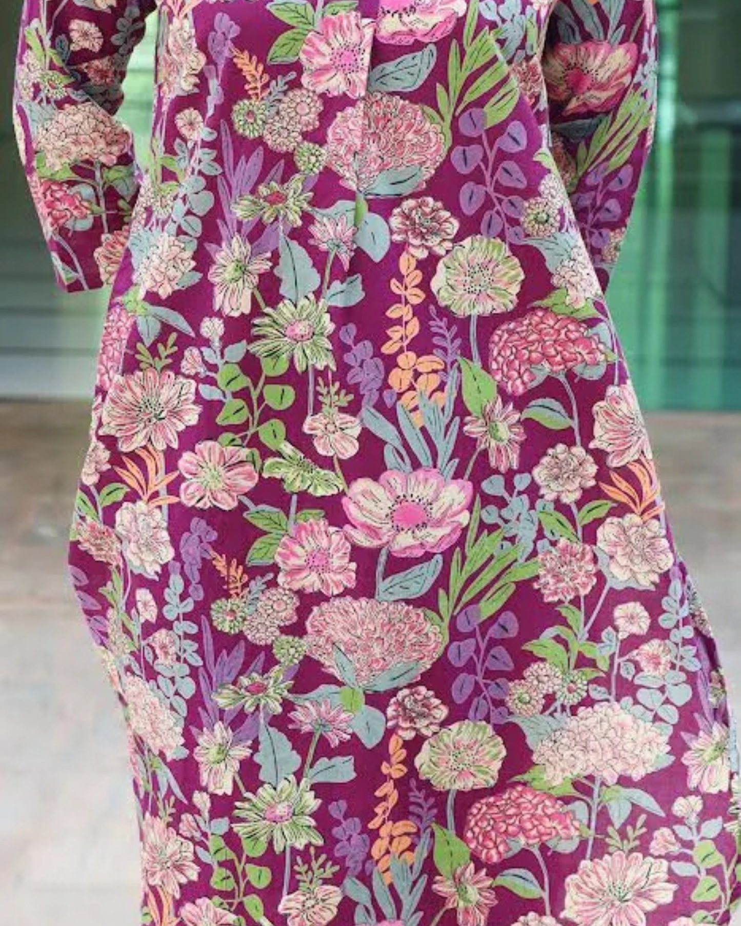 Floral Printed Premium Cotton Co-ord Set