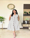 Ajrakh Kiara A-line Long Kurti with Mirror Work
