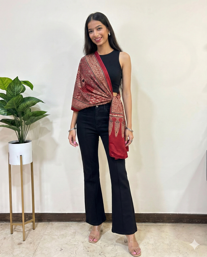 Khushi Pure Mashru Silk Stole