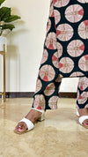 Ajrakh straight fit Anushka Co-ord set with hand mirror work