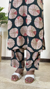 Ajrakh straight fit Anushka Co-ord set with hand mirror work